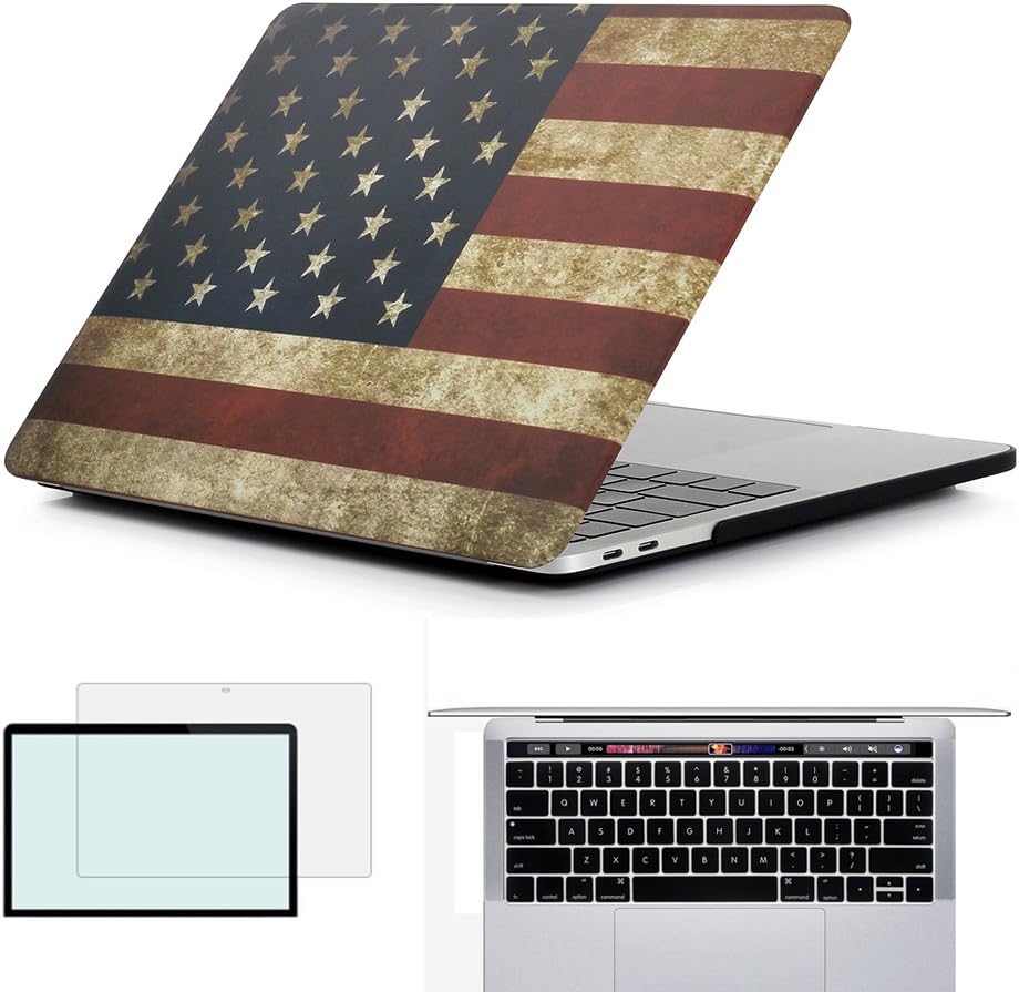 Matte Hard Case with Keyboard Cover Screenguard Compatible Latest MacBook Pro 15 Inch with Touch Bar& Touch ID Model:A1707 A1990