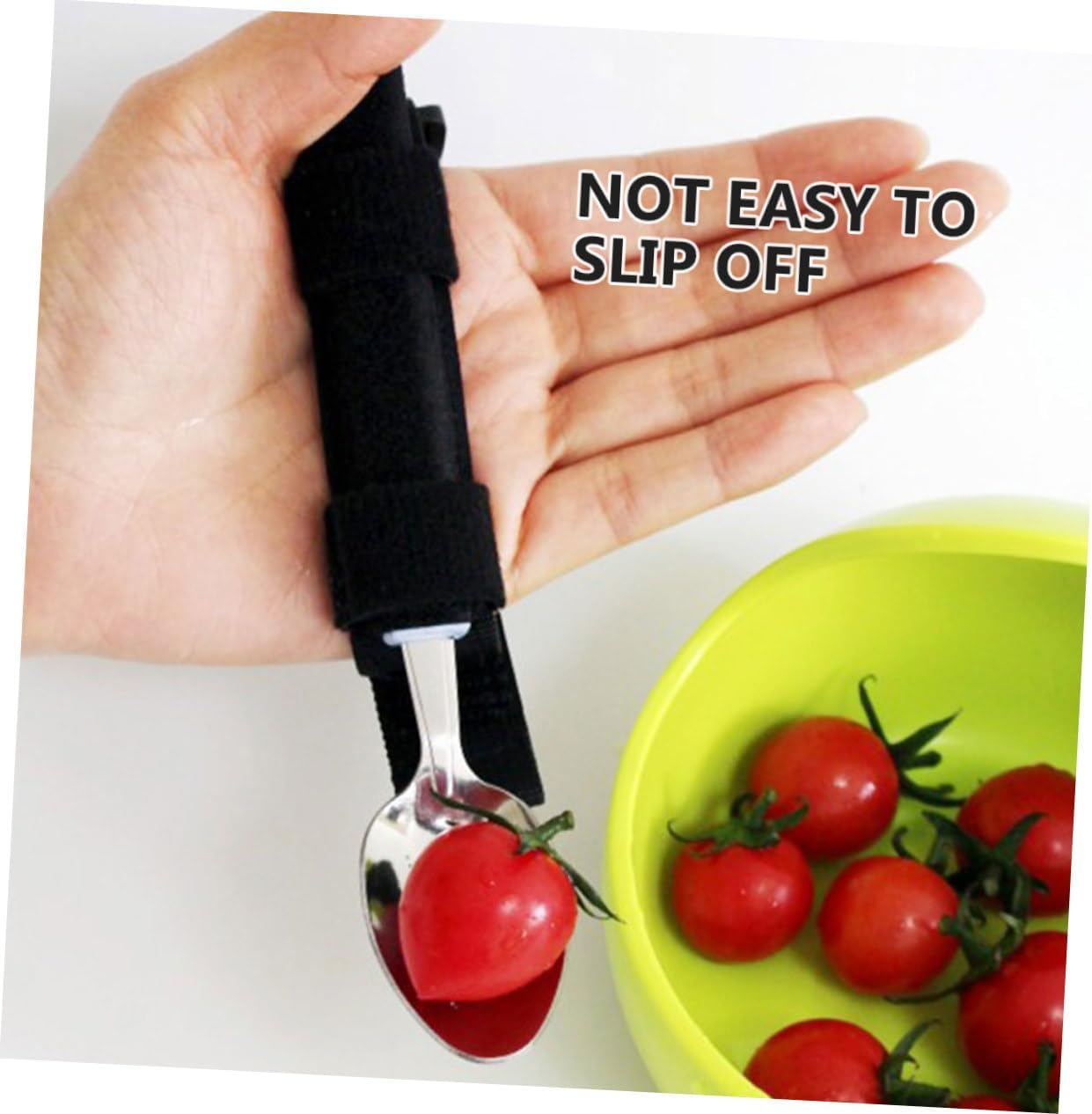 Didiseaon 2pcs Adaptive Utensil Holder with Hand Strap for Elderly Eating Assistance Slip-Resistant Design Lightweight and Versatile for Forks Spoons and Chopsticks