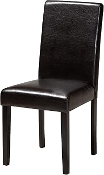 Baxton Studio Asli Modern Espresso Brown Faux Leather and Wood 5-Piece Dining Set