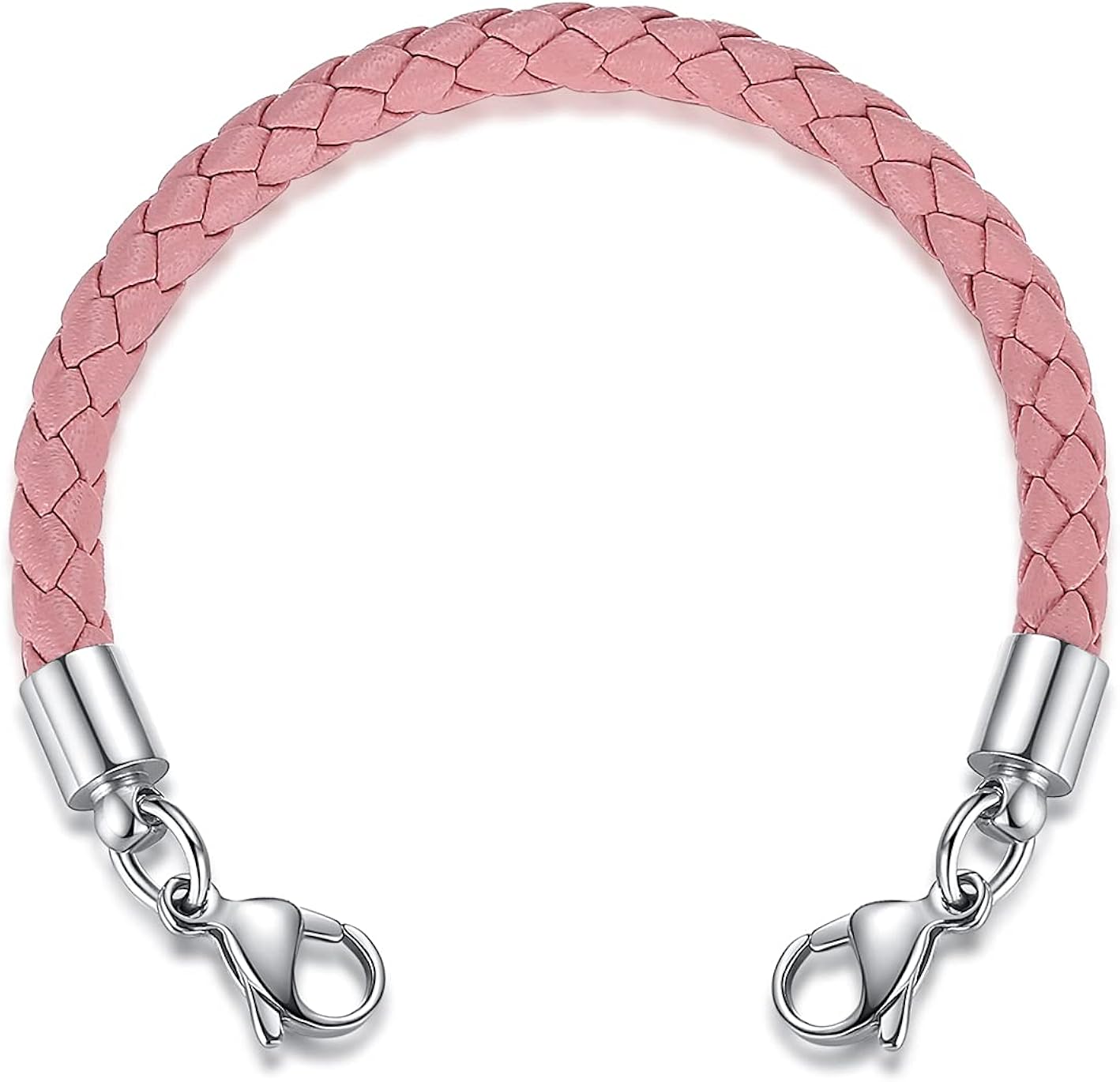 Medical Alert ID Pink Leather Bolo Replacement Bracelet Strand - 6 Sizes!: Clothing, Shoes & Jewelry