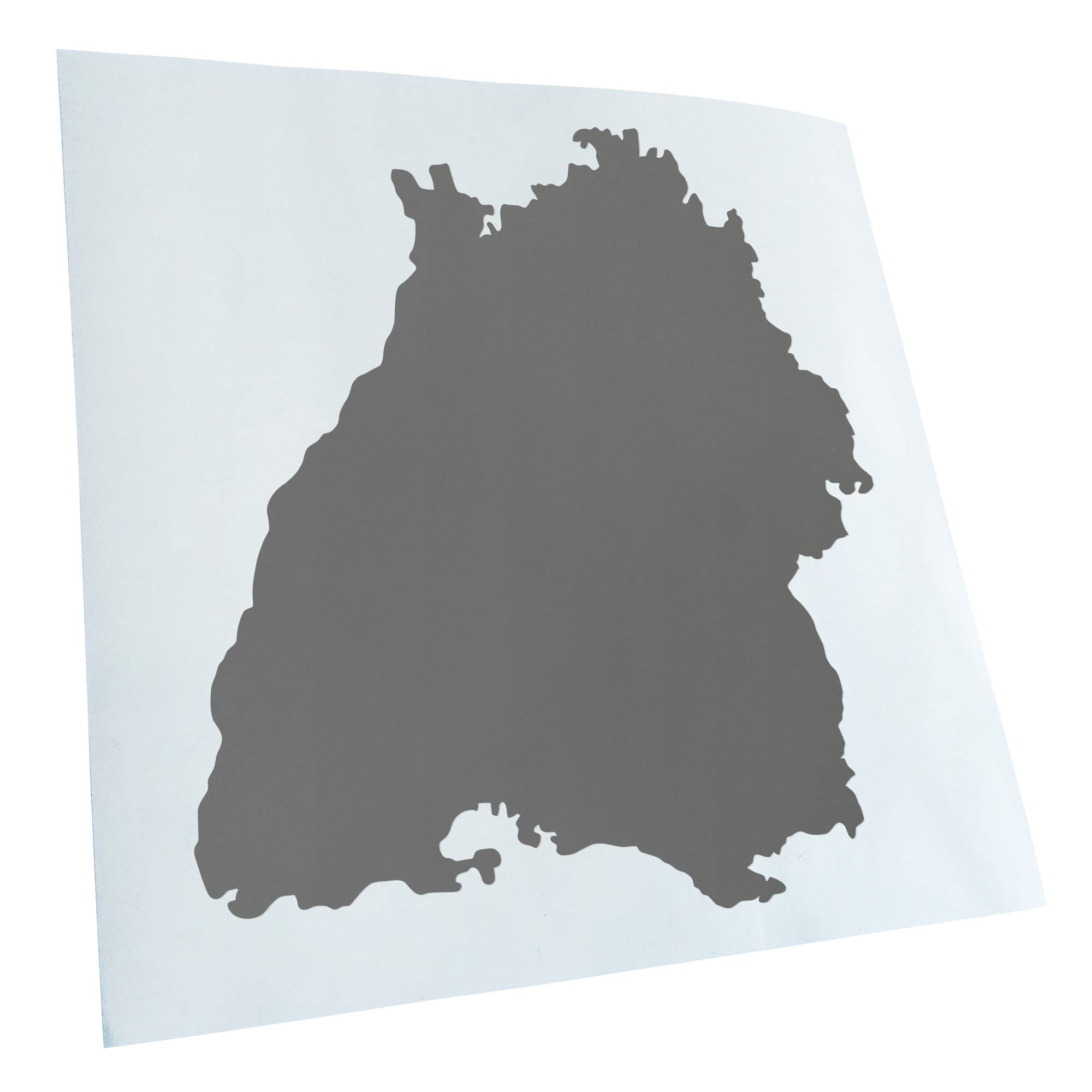 Kiwistar - Car Sticker - Grey - 11 x 10 cm Baden - Württemberg Silhouette - Rear Window Car Sticker Weatherproof for Car Truck Moped Truck - Sticker Exterior Self-Adhesive Tuning Accessories for