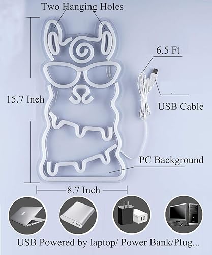 Miniatura 7 de Letreros de neón de alpaca con luces de neón para decoración de Navidad, letreros de pared geniales para bar, Halloween, Navidad, decoración del