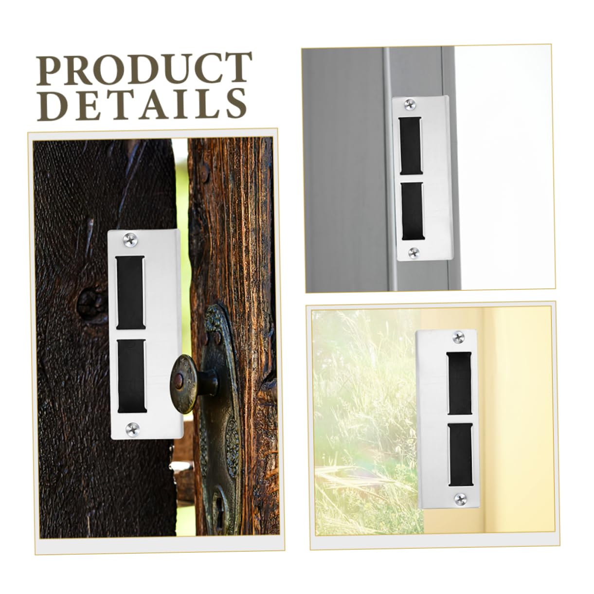 DOITOOL 5 Ensembles Accessoires De Serrure De Porte Protection Porte Protection Portiere Bouton De Porte Garage Remplissage De Gâche De Porte Renfort De Porte Abdos Silver 3 Pièces * 5