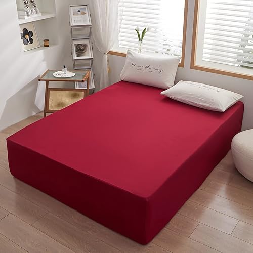 Miniatura 9 de rushrushlulu Sábana bajera ajustable suave y de microfibra tamaño Queen solo se adapta a sábanas de colchón de 15 pulgadas, sábanas bajeras suaves