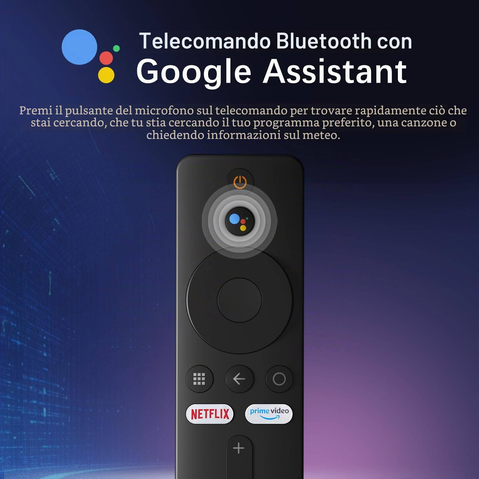 Mi TV Stick 2K, Audio DTS-HD, Android TV 9.0, Telecomando Incorporato, 2 GB di RAM, 8 GB di Memoria Interna