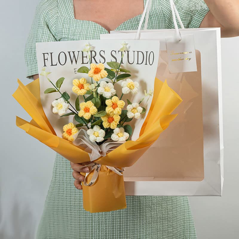 Amazon.co.jp: 手編み 花束 枯れない花 かぎ針編み造花