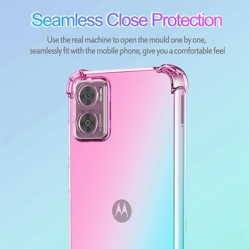 Miniatura 4 de Funda para Motorola E22, funda para Moto E22i, funda transparente para teléfono con degradado, delgada, antiarañazos, flexible, TPU, funda
