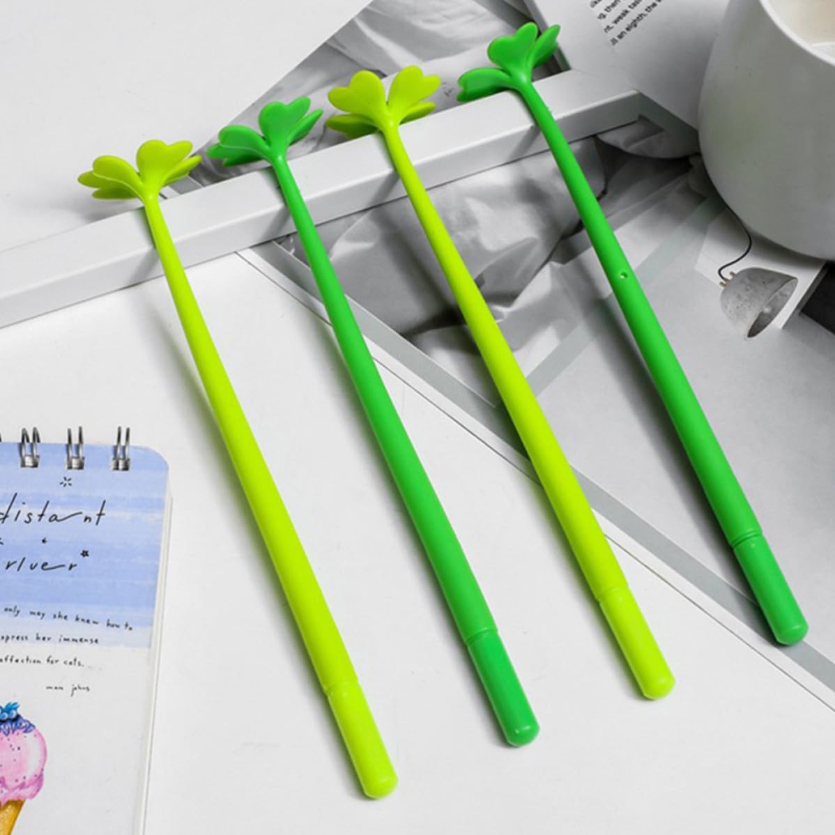 UKCOCO 20 Pezzi Penne Gel a Sfera Fiore Decorativo Penne Leggere per Studenti e Ufficio Carine per Scrittura Quotidiana e Firme
