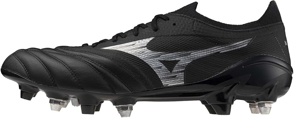 Mizuno Mens Morelia IV Elite Soft Ground Football Boots Black/Silver 7.5
