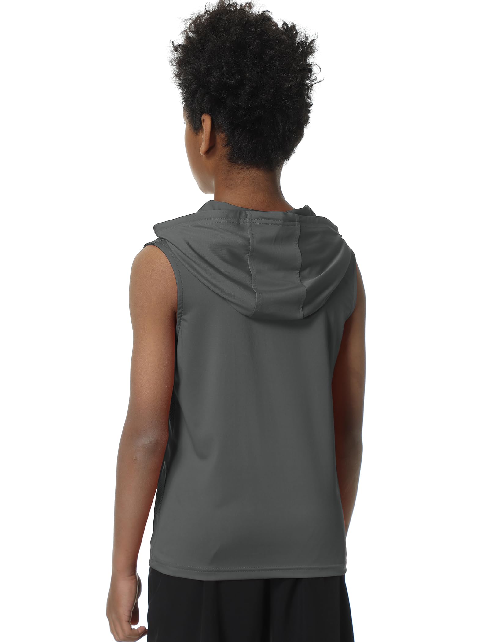 EXARUS Camiseta sin mangas atlética sin mangas para niños, de secado rápido, para niños, adolescentes y jóvenes