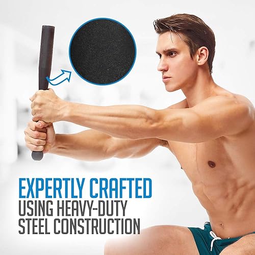 Miniatura 3 de Logest Steel Mace Club de Ejercicio - Mazas Indias de Acero Resistente Perfectas para Entrenamiento de Fuerza y Rehabilitación Mejora el Agarre y