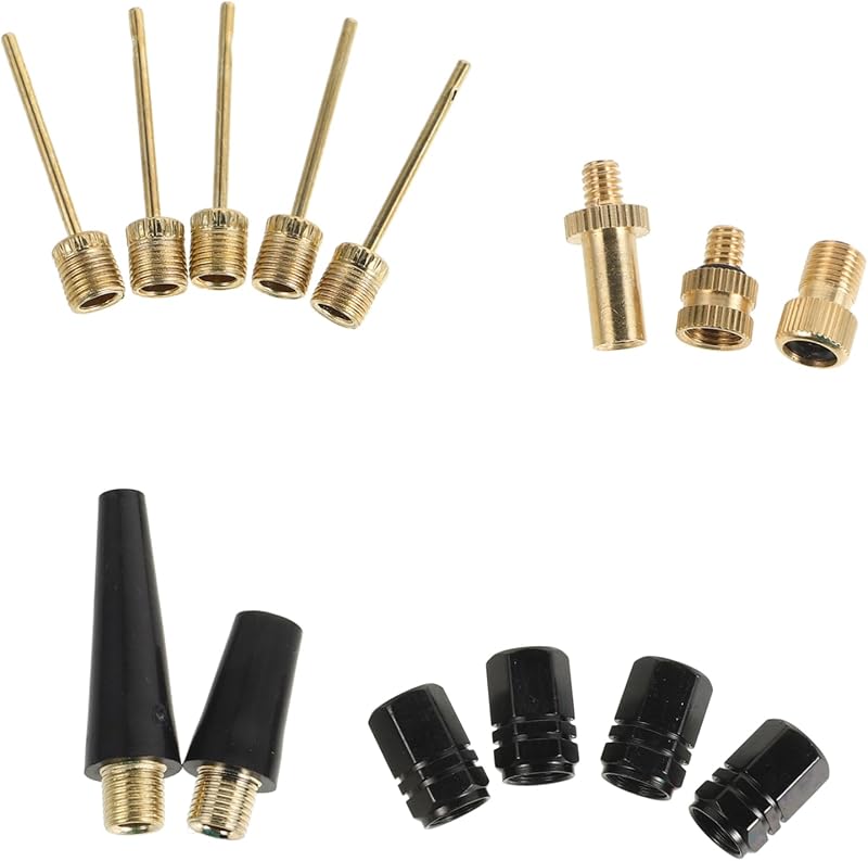 Abaodam 14pcs Bicycle Valve Adapter Kit Inflatable Pump Needles for Bikes Balls Inflatables Compatible Air Pumps Compressors Efficient Inflation Accessories