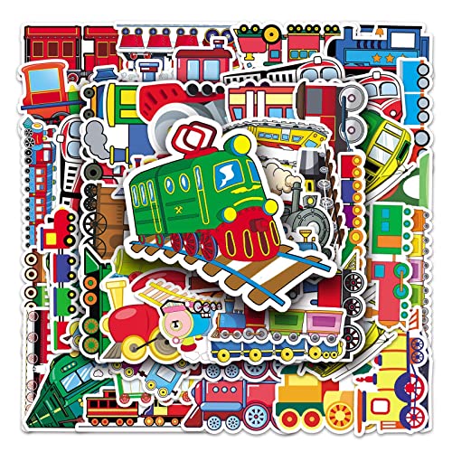 Train Stickers 50Pcs Waterproof Cartoon Transport Stickers for Laptop ...