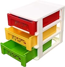 وحدة تخزين 3 ادراج من وينر بلاست ، الوان متعددة