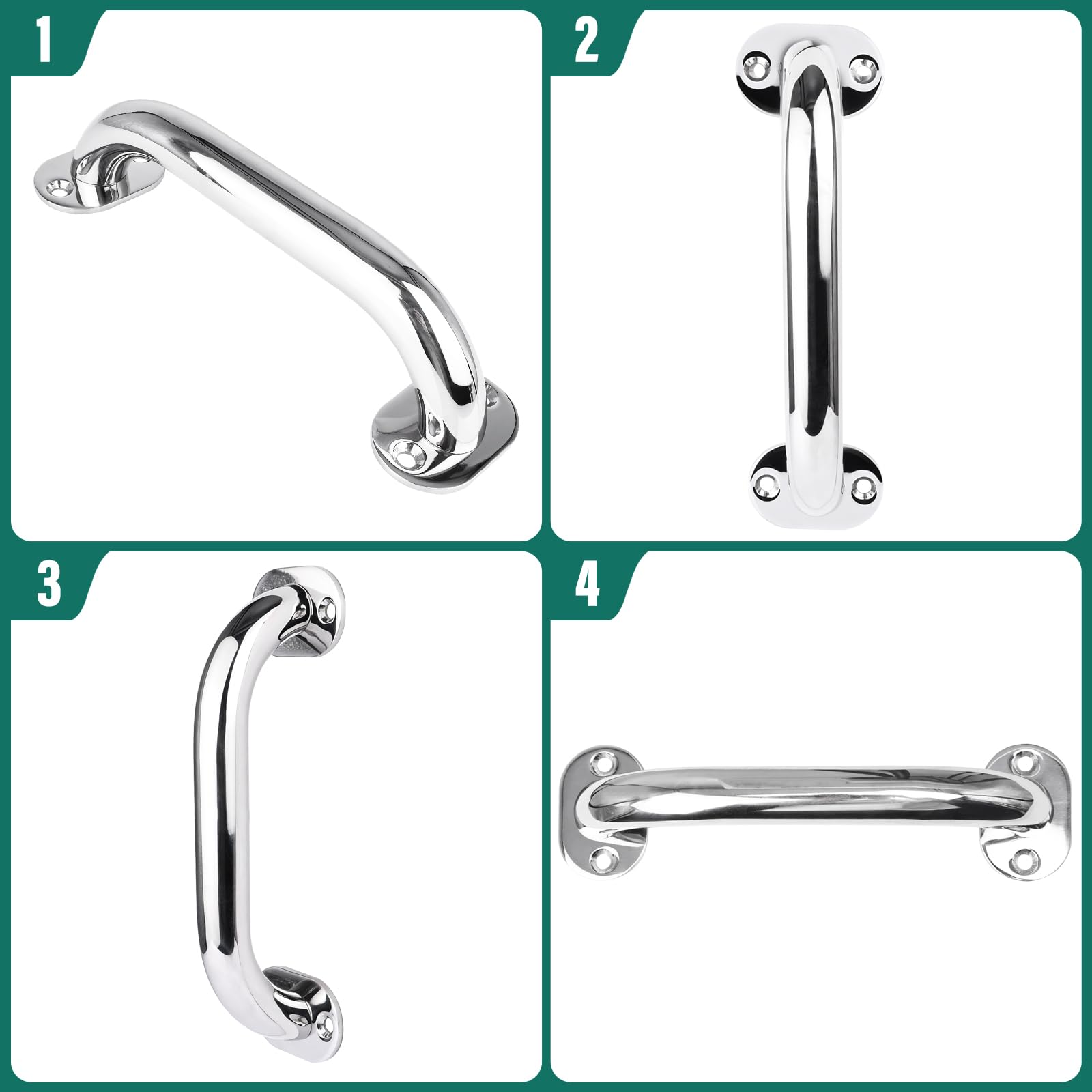 NovelBee 2 maniglie marine da 22,9 cm, in acciaio inox, per barche, yacth, camper
