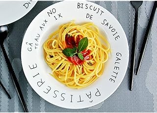 Ins Nordic Proste Disc Ceramic Disc Japanese Tableware Płaski Płyta Głęboka Płyta Śniadanie Dzień dobry Francuski 20x3.5cm