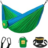 Vista 11 de Wise Owl Outfitters Hamaca de camping – Hamaca portátil de 500 libras con correas de árbol – viajes, mochileros, senderismo, equipo de campamento al