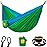 Wise Owl Outfitters Kids Hammock - Small Camping Hammock, Kids Camping Gear w/Tree Straps and Carabiners for Indoor/Outdoor Use - Kid Size Green & Blue