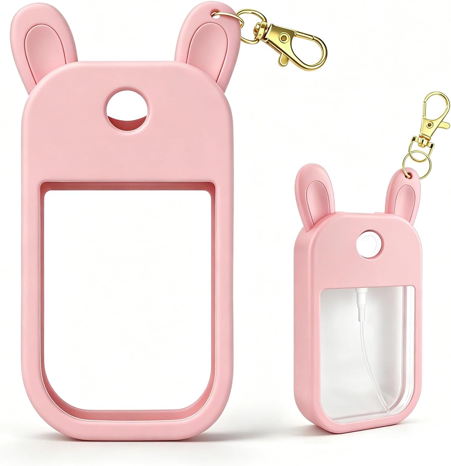 MUIIGOOD Protective Silicone Case for Touchland Hand Sanitizer Spray Power & Glow Mist 1 FL Oz/30ML with Keychain for Travel