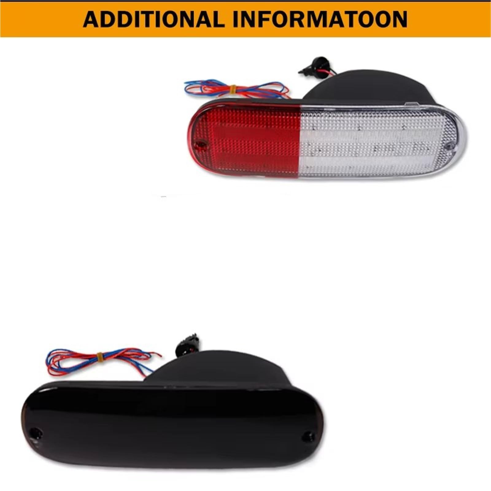 Generico Frecce Auto Per Chrysler Per PT Per Cruiser LED Paraurti Riflettore Luci Rosso Fanale Posteriore Freno Retronebbia Come Retromarcia Bianca Indicatori di direzione(Smoke Lens)