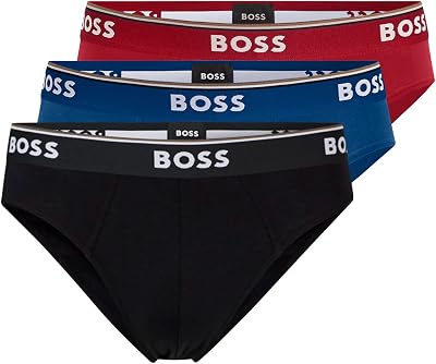 Hugo Boss Herren Slip aus Baumwolle, 3er-Pack | Herren Slip, bequeme Passform, ideal für den Alltag, bequeme Unterwäsche, Markenslip