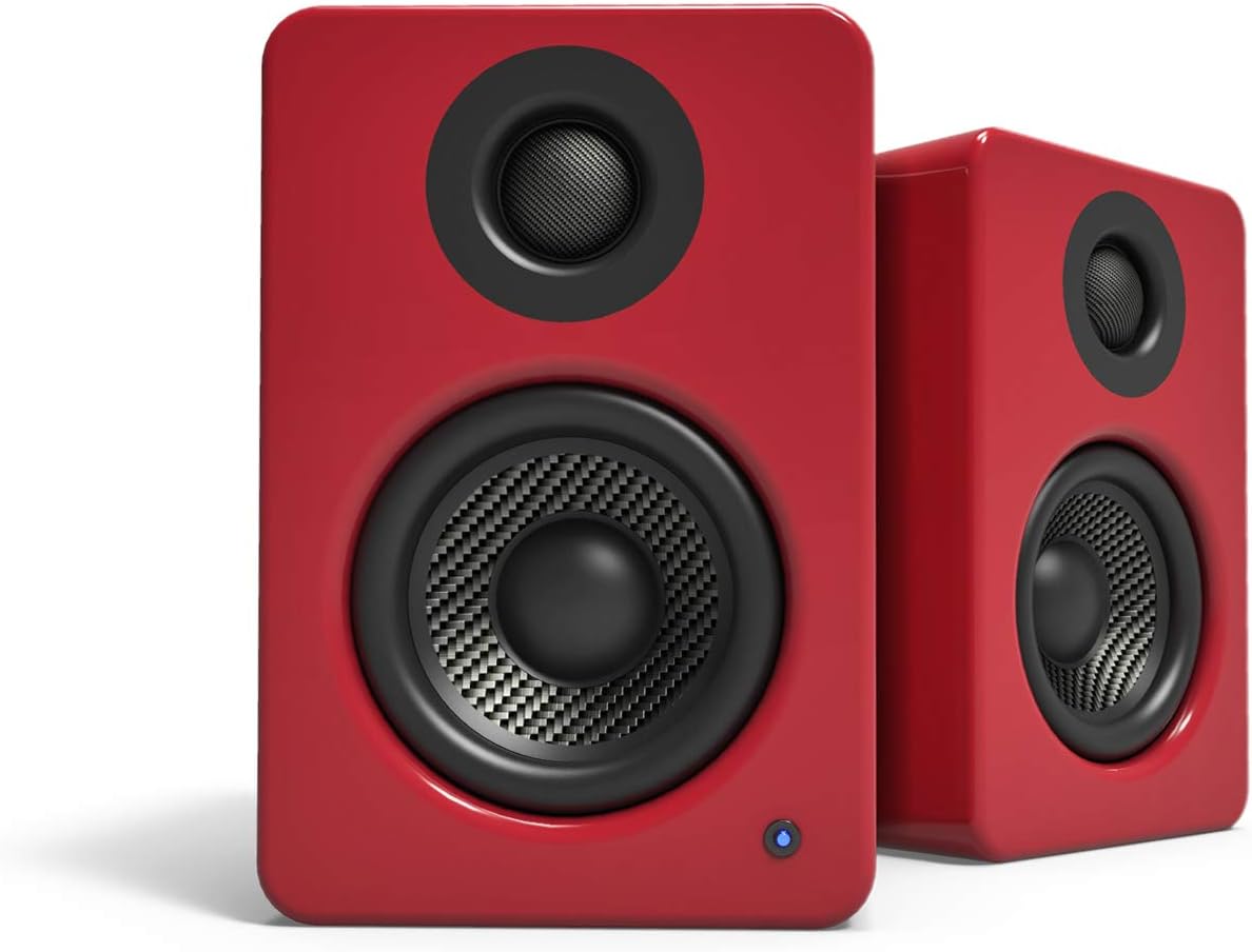 Kanto YU2GR PC Gaming Desktop Speakers | 3″ Composite Drivers | 3/4″ Silk Dome Tweeter | Class D Amplifier | 100 Watts | Built-in USB DAC | Subwoofer Output | Pair | Gloss Red Kanto YU2GR PC Gaming Desktop Speakers | 3″ Composite Drivers | 3/4″ Silk Dome Tweeter | Class D Amplifier | 100 Watts | Built-in USB DAC | Subwoofer Output | Pair | Gloss Red