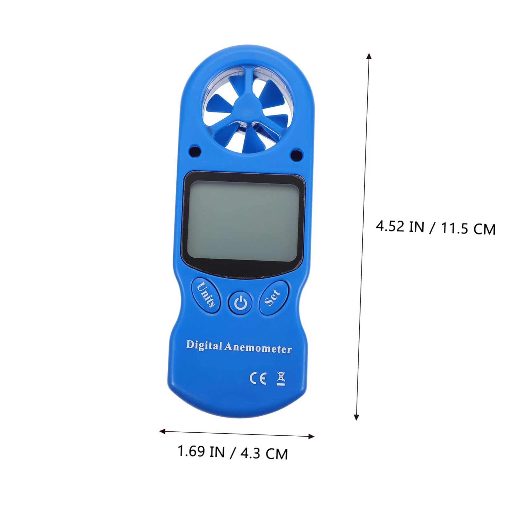 VILLCASE 1pezzi Igrometro Digitale Mini Portatile Misuratore Di Velocità Del Flusso d Aria Igrotermografo Senza Batteria Per Monitoraggio Ambientale e Sistemi Di Condizionamento