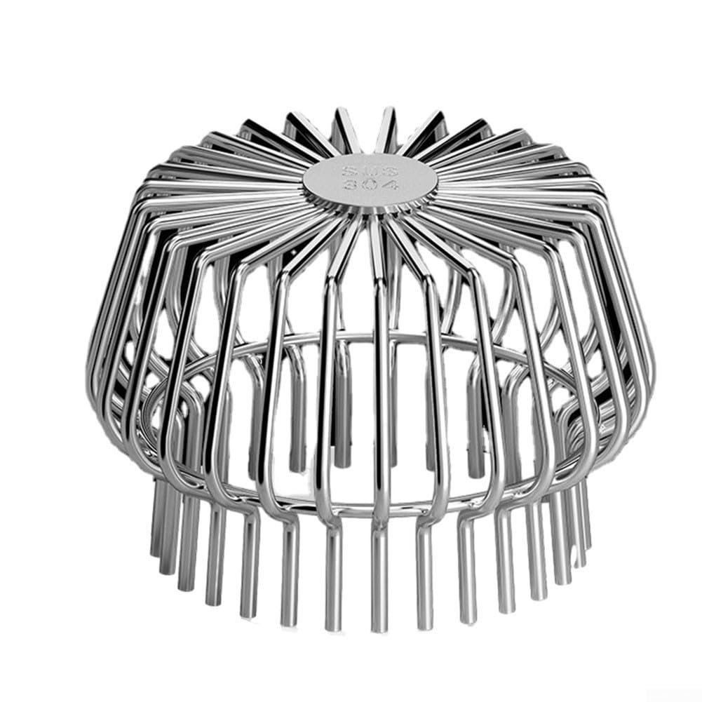 Rete di scarico per tetto grondaia in acciaio inox 304 per proteggere pluviali da foglie e accumuli di detriti (200 mm)