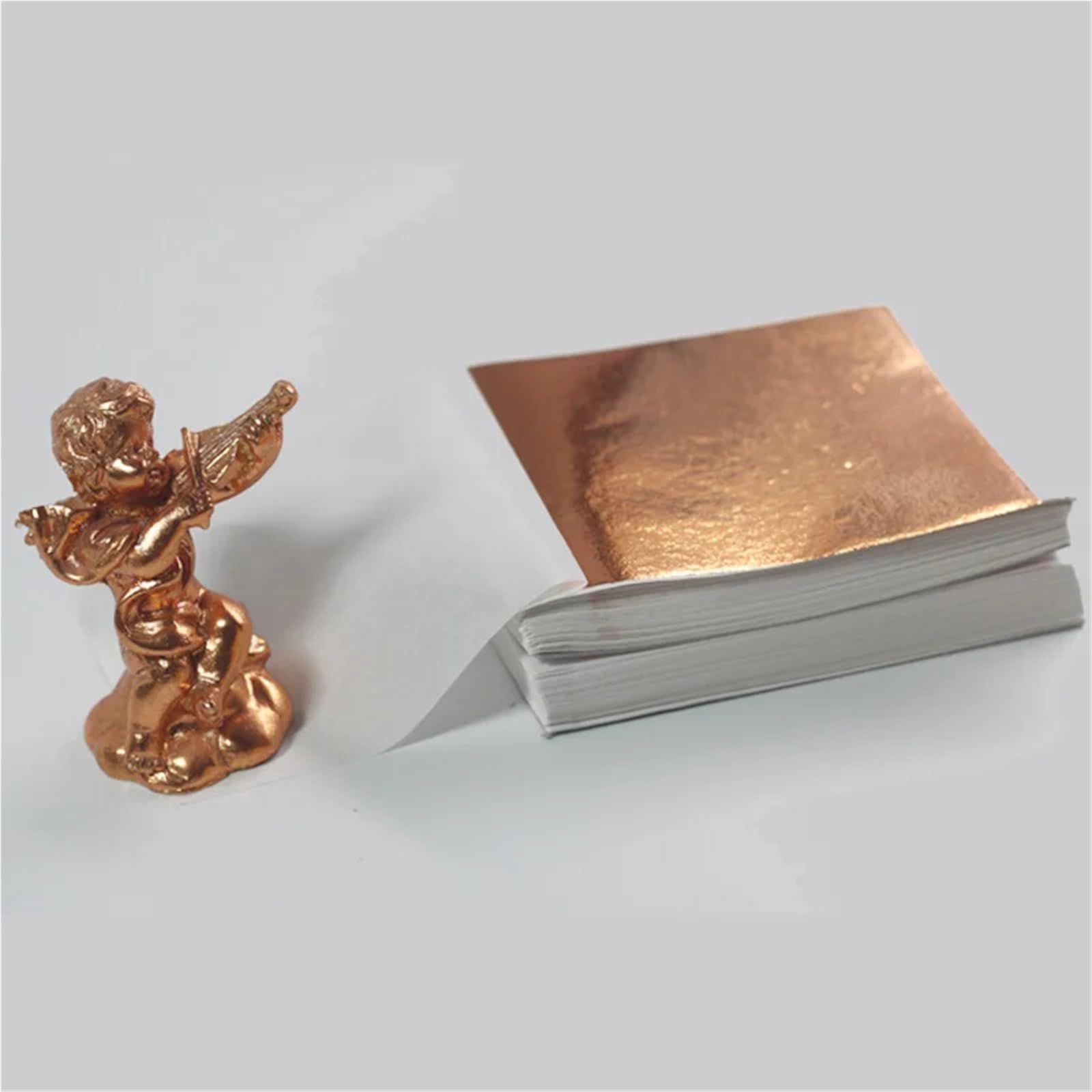 Arkusze złotych liści z folii aluminiowej