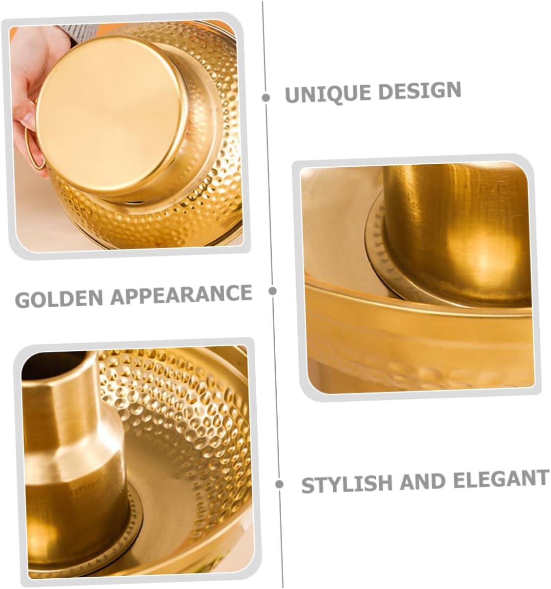 Hot Pot Cooking Pot Stainless Steel Dessert Bowl for Single Servings Ice Desserts for Home Restaurants Camping