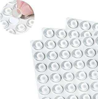 320PCS Clear Cabinet Door Bumpers-1/2” Diameter Rubber Bumpers Self Adhesive Furniture Pads, Sound Dampening Cabinet Stoppers, Rubber Bumpers for Cabinet, Drawers, Cupboards, Frames, Kitchen Furniture