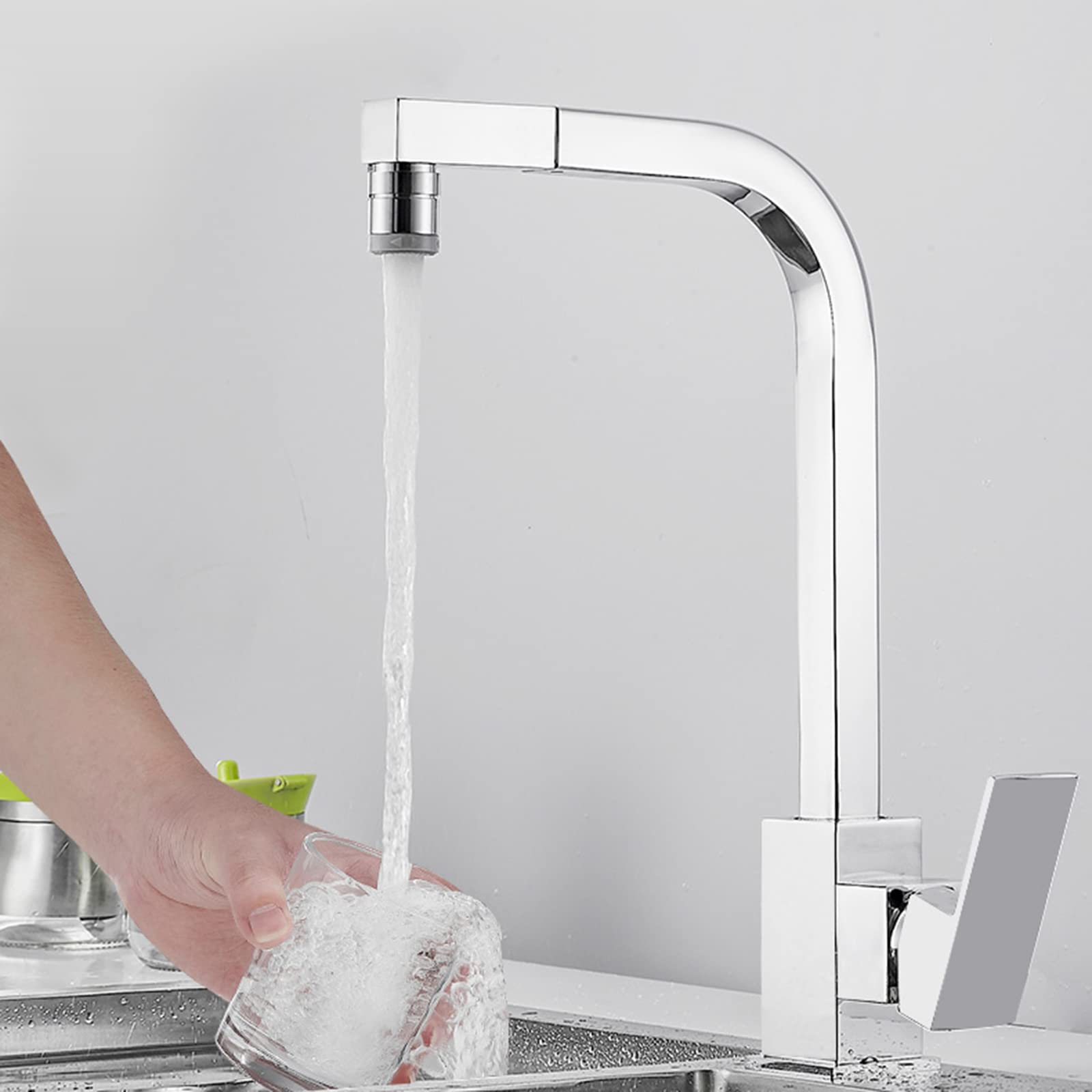 Mitigeur cuisine noir mat eau chaude froide mitigeur évier douchette amovible laiton
