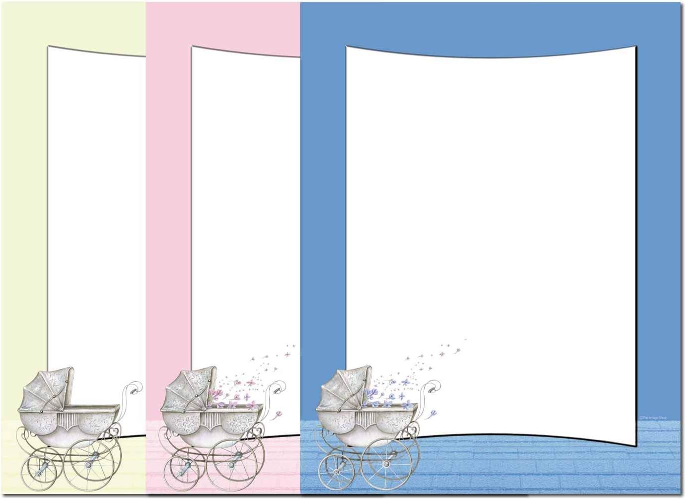 Baby Carriage Letterhead Laser & Inkjet Printer Paper (Pink, 25 Pack)
