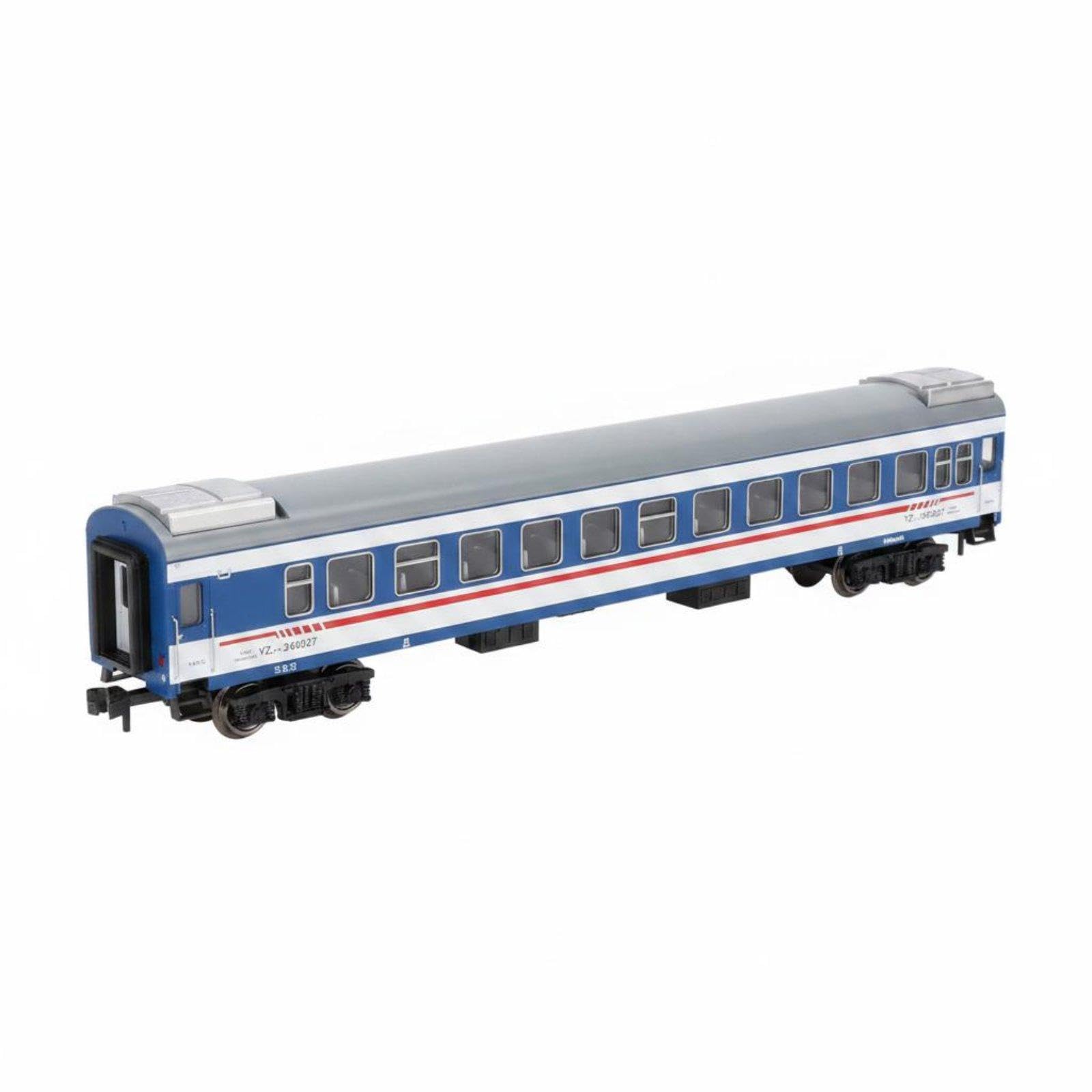 SECRET DESIRE 1:75 Scale Model Railway Passenger Railcar Realistic Interior Chinese Railway Passenger Carriage Model Full-Window Glass Yz25k Blue-image-29