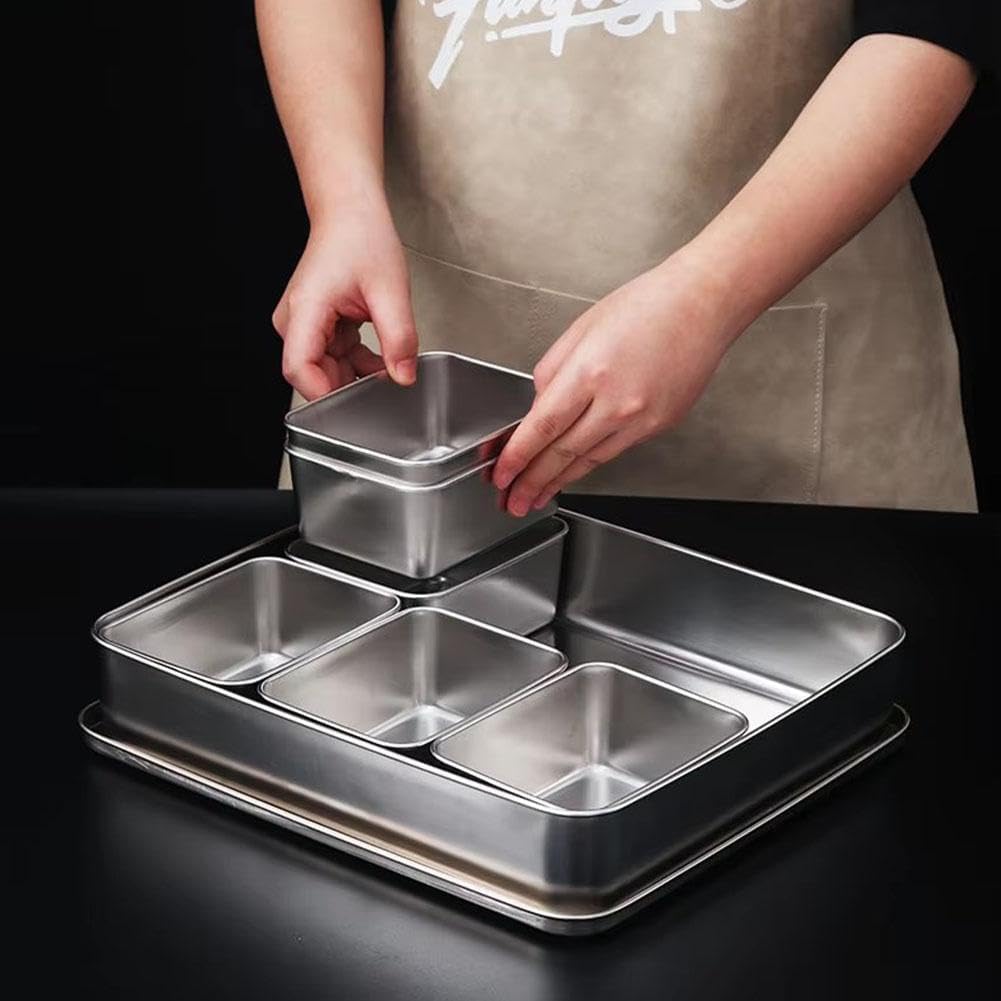 調味料容器 調味料入れ 中子 バット ヤクミ入れ 保存容器 ステンレス 深型パット ステンレス 調味料入れ 薬味入れ具材 小分け 小