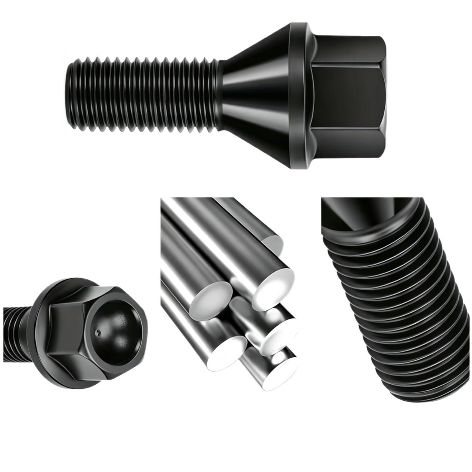 Bulloni ruota auto Compatibile Con BMW Per X1 E84 2008 2009 2010 2011 2012 2013 2014 2015 20 Pezzi Set Di Dadi Per Cerchi In Lega Con Rondella Conica Ricambi Auto