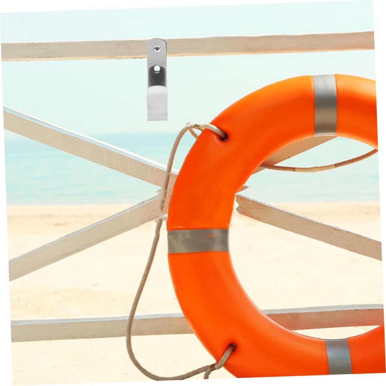 Swimming Pool Hanger Life Buoy Bracket Boat Stainless Steel Hook Garage Hook Emergency Life Ring Rack