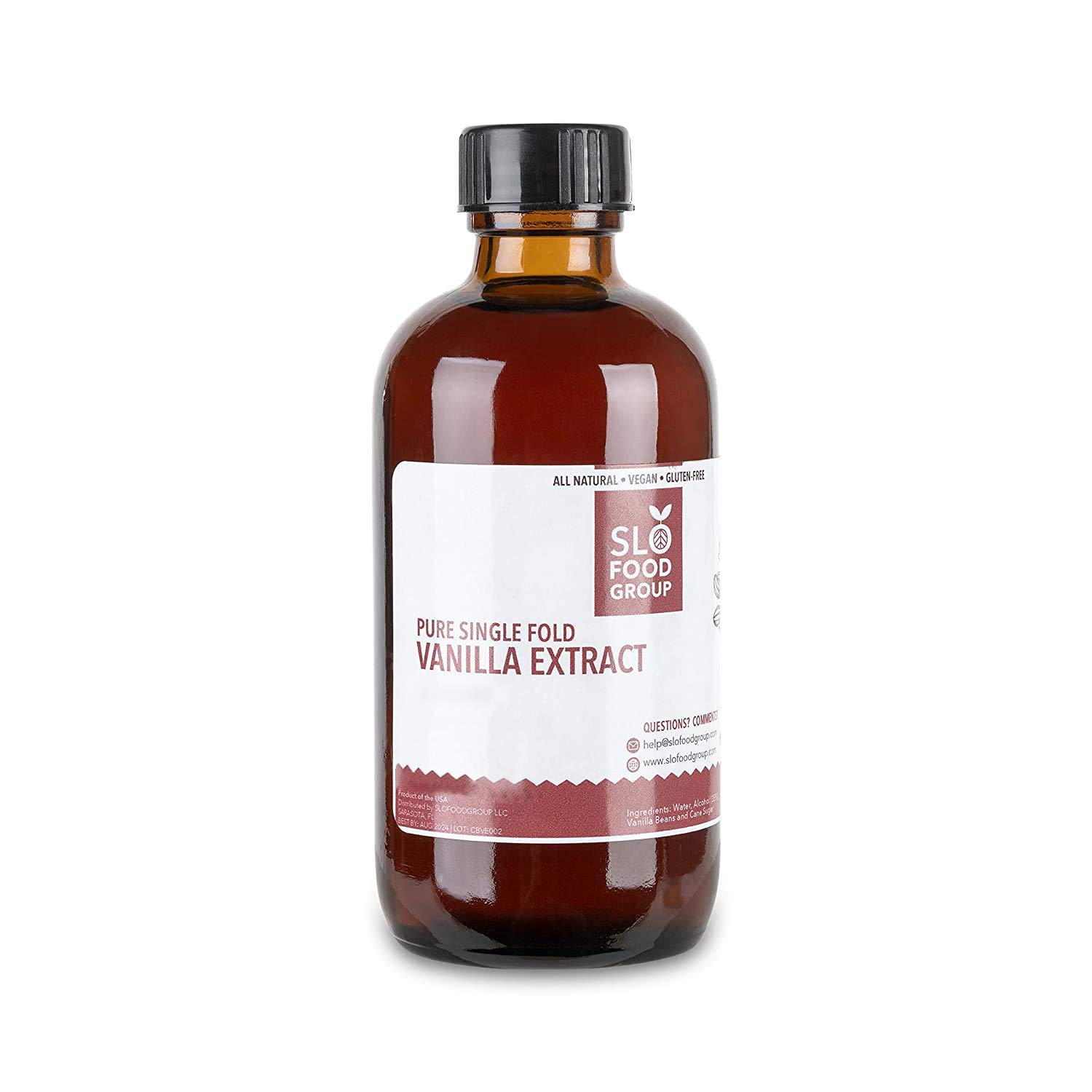 Slofoodgroup - Pure Vanilla Extract - (128 fl. oz/ 1Gallon) - Made from Premium Vanilla Beans from Madagascar, Uganda, and Papua New Guinea - For Cooking and Baking