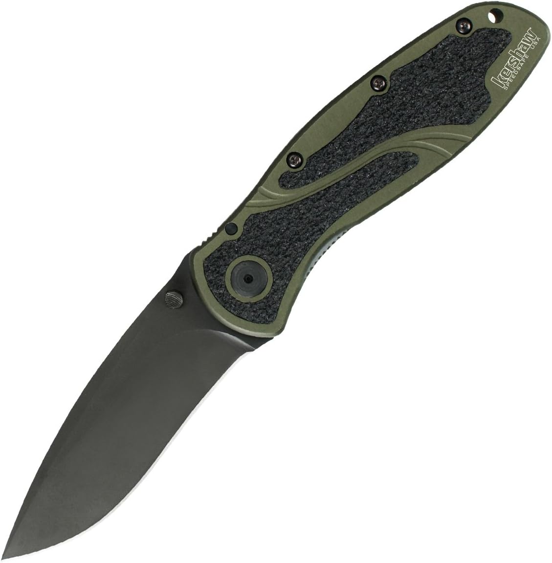 Kershaw BLUR OLIVE 1670OLBLK ASSISTED KNIFE CUSTOM ENGRAVING