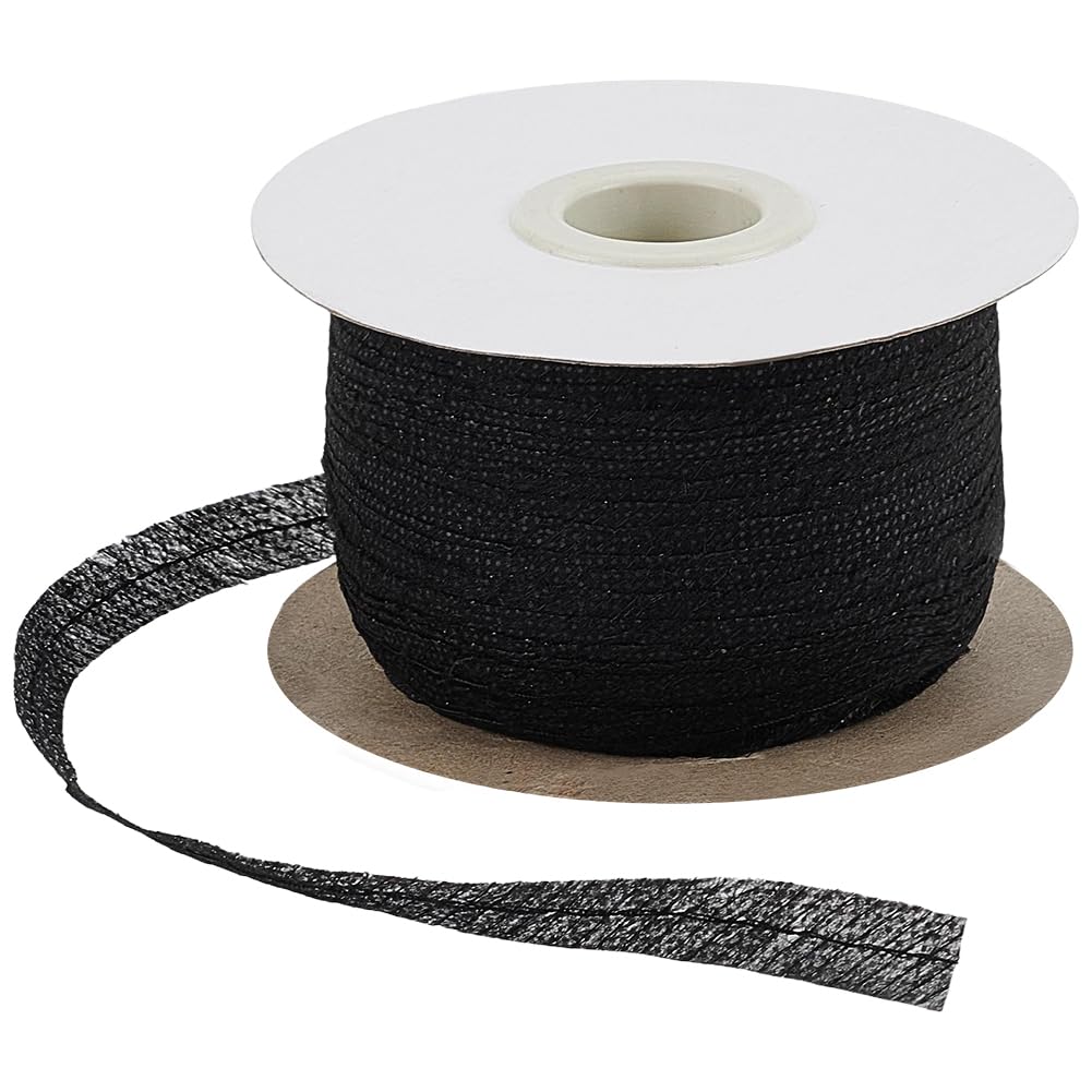 BENECREAT Fusible Interfacing Fabric, Black, 100m x 10mm/109 Yds x 0.39"