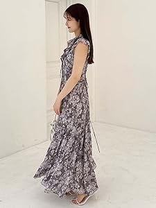 SNIDEL プリーツプリントワンピ SWFO252055 レディース 00サイズあり】プリーツプリントワンピース(マキシ・ロング