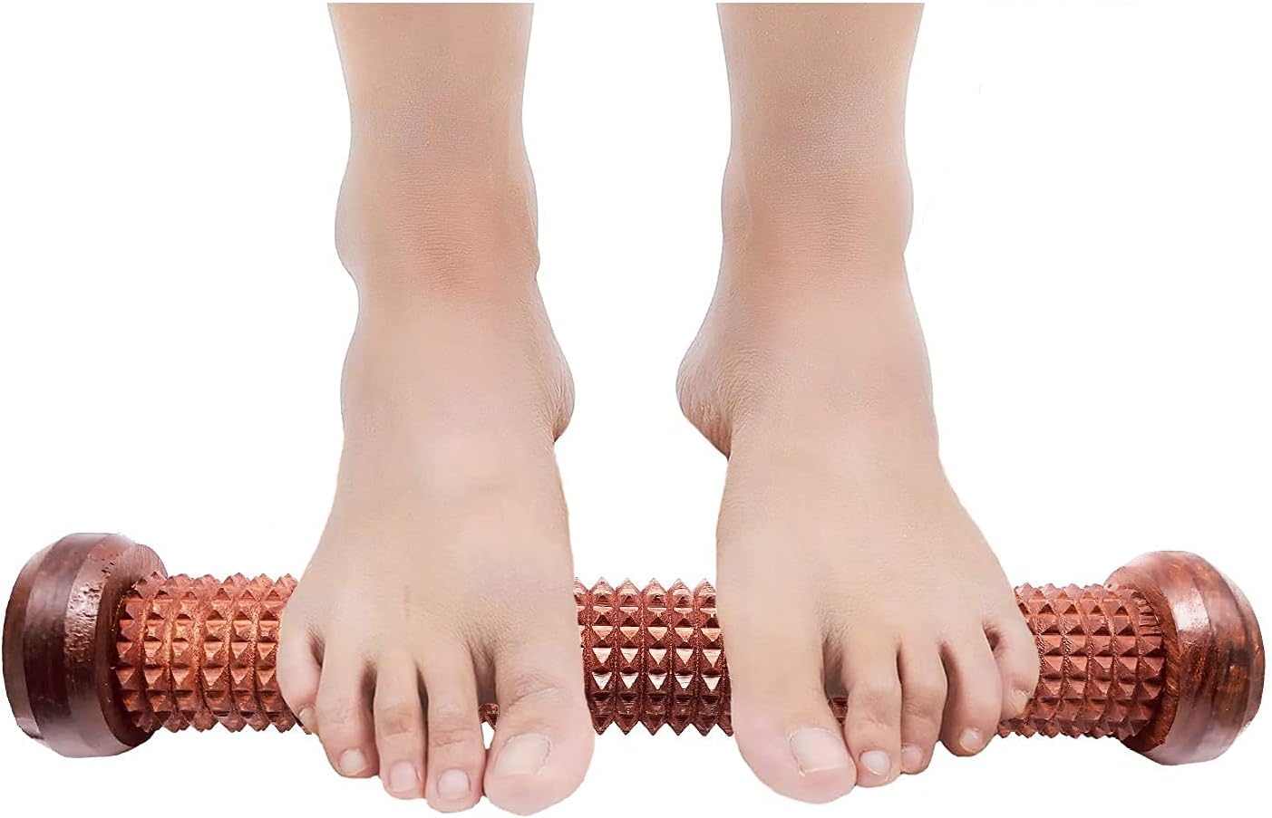 Flavoma Sheesham Wooden Handheld Foot/Feet Massager Roller Stress Acupressure | Massage Roller for Back, Neck, Shoulders & Legs, Large Foot Massager for Pain Relief