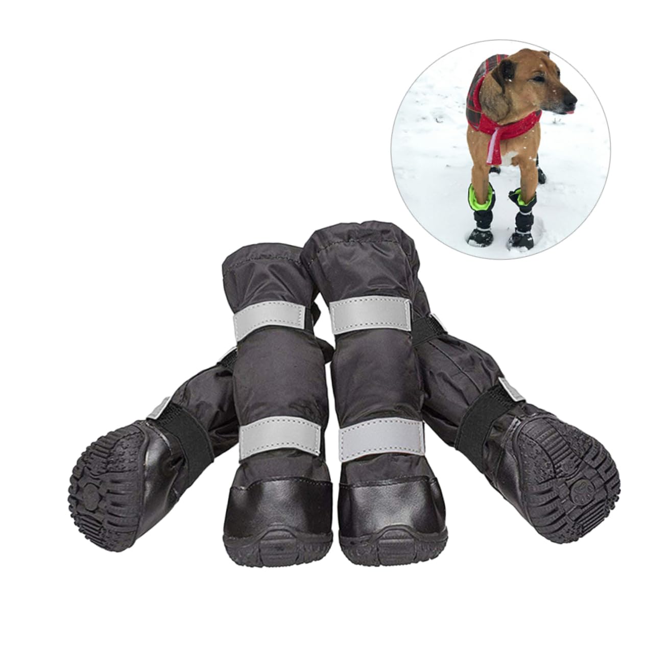Buty Śnieżne Dla 4-paków Buty Dla Zwierząt Kalosze Przeciwdeszczowe Rozmiar Xs Czarne Wygodne Sporty Dla Psów