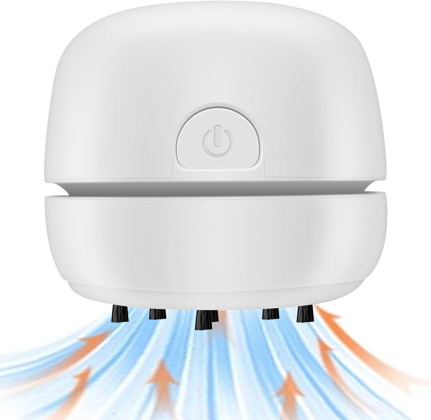 YUNYILAN Desktop Vacuum Cleaner USB Recharging, Portable Mini Vacuum Cleaner for Cleaning Eraser Crumbs, Dust, Crumbs, Computer Keyboard and Car (White)