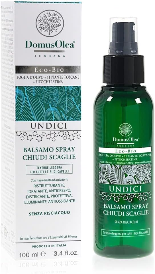 Domus Olea ToscanaConditioner Spray, heals patches of dry skin, Ideal for Normal or Seborrheic-Prone Skin and Hair, Leave-In Formula, 100 mlAssociazione Italiana Agricoltura BiologicaAssociazione Italiana Agricoltura BiologicaAssociazione Italiana Agricoltura BiologicaAssociazione Italiana Agricoltura Biologica