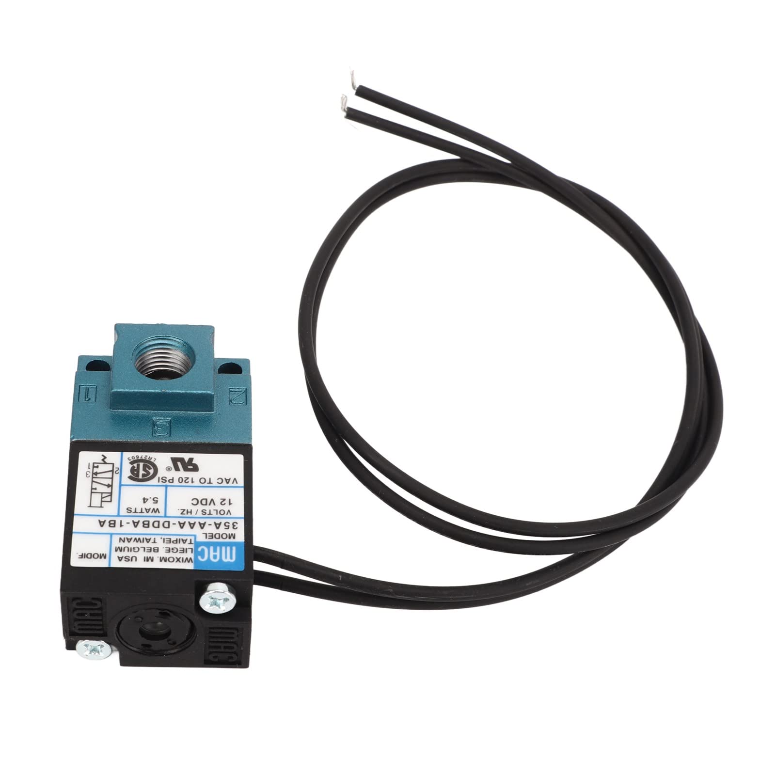 Electronic Boost Control Solenoid,3 Port 12V 5.4W Boost Control Solenoid Valve 35A AAA DDBA 1BA Electronic Valve Replacement for AEM