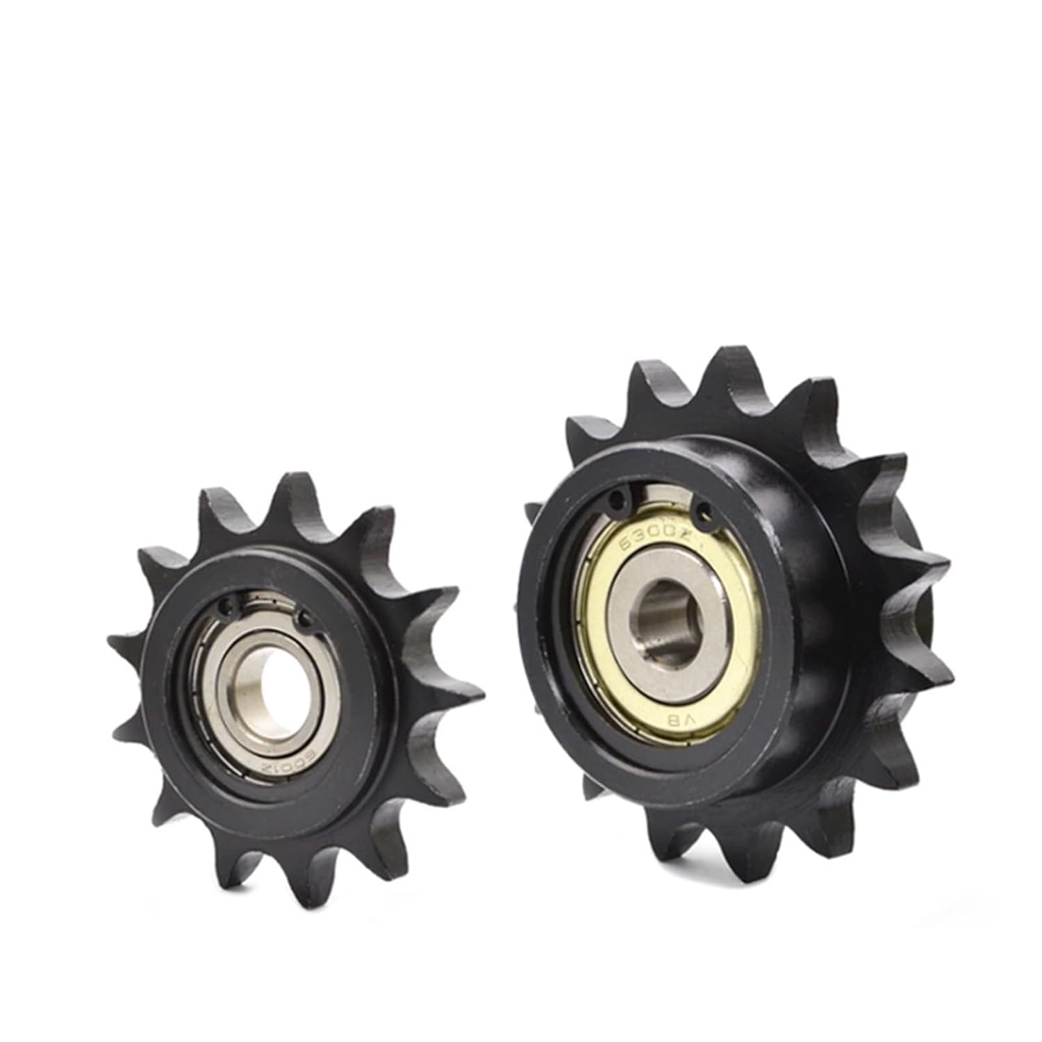 13T-19T 08B Sprocket with Bearing Idler Drive Chain Gear Bore 10-20mm 45# Steel 1Pcs(Single Bearing,17 Teeth-Bore 17mm)