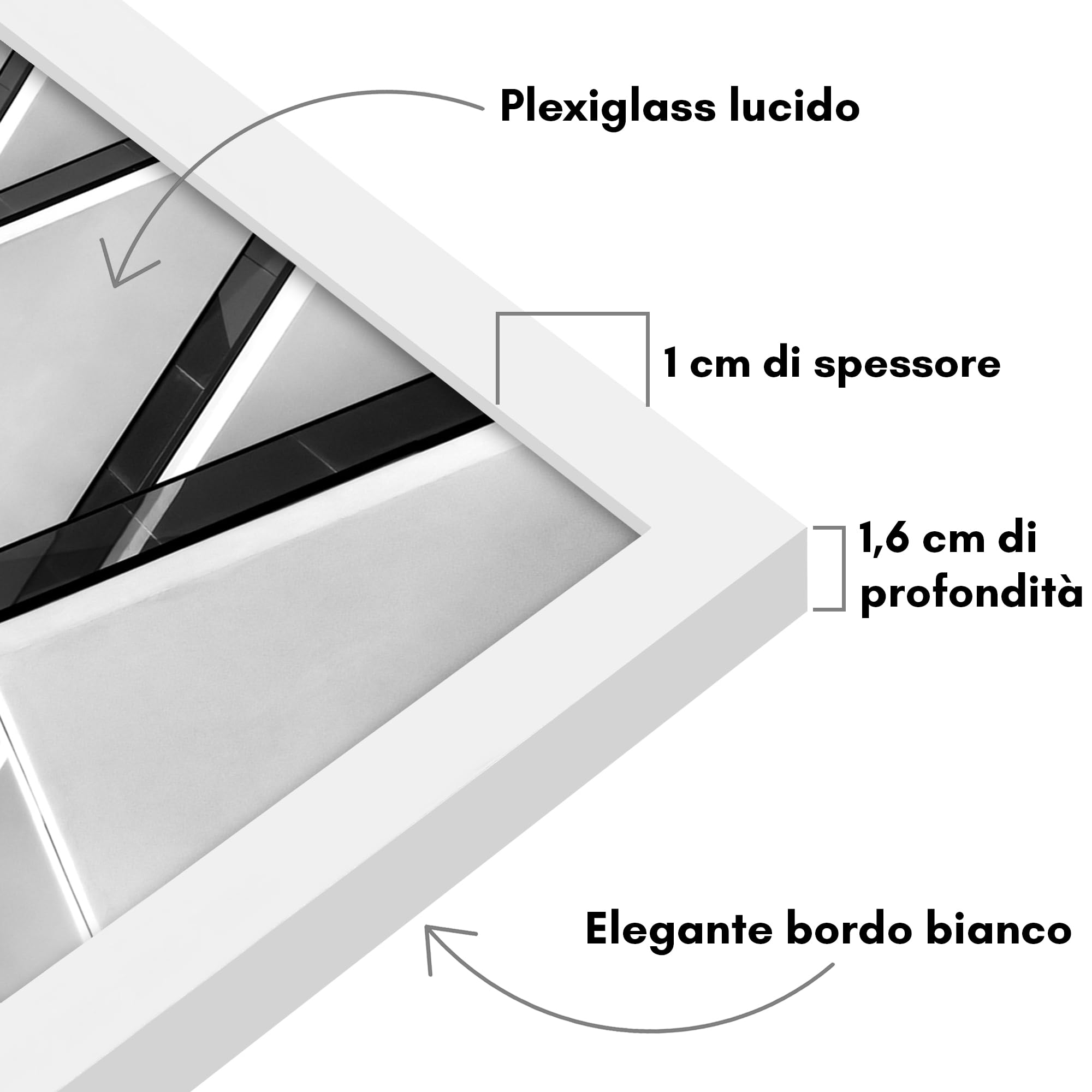 Americanflat Cornice A3 Bianche - Set di 5 Cornici A3 per Foto con Bordo Sottile e Pannello Protettivo in Plastica - Portafoto da Parete con Ganci Seghettati Integrati