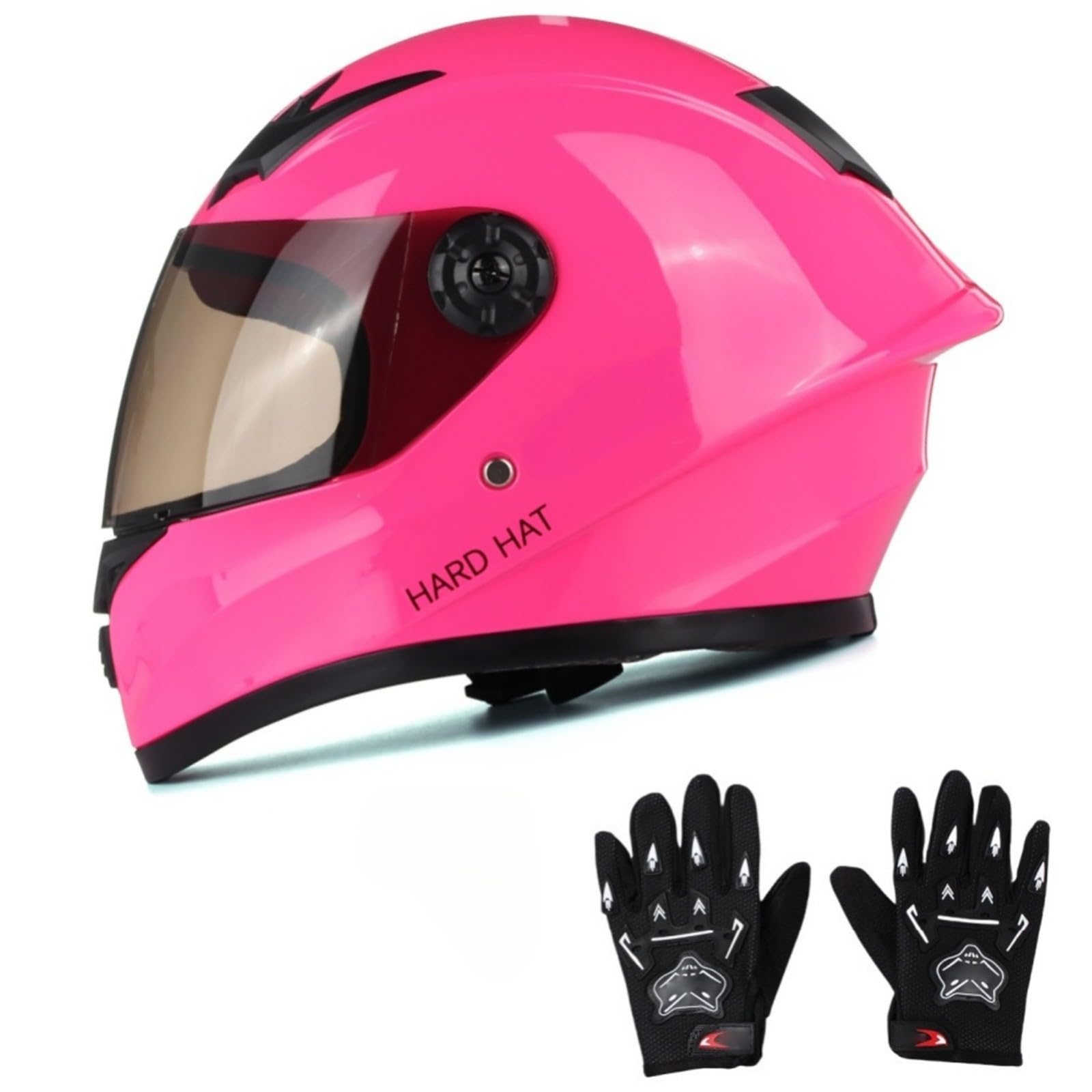 Kask dziecięcy z integralną twarzą, kask rowerowy dla chłopców i dziewcząt, kask motocyklowy z wizjerem, kask dziecięcy do jazdy na rowerze, motocyklu i skuterze 10,XL (53-54 cm)
