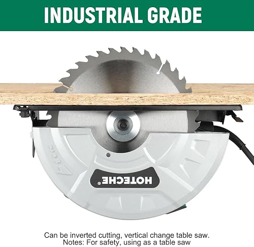 Miniatura 4 de Hoteche Sierra de mesa portátil compacta de 10 pulgadas con hoja de sierra para uso en mesa de trabajo